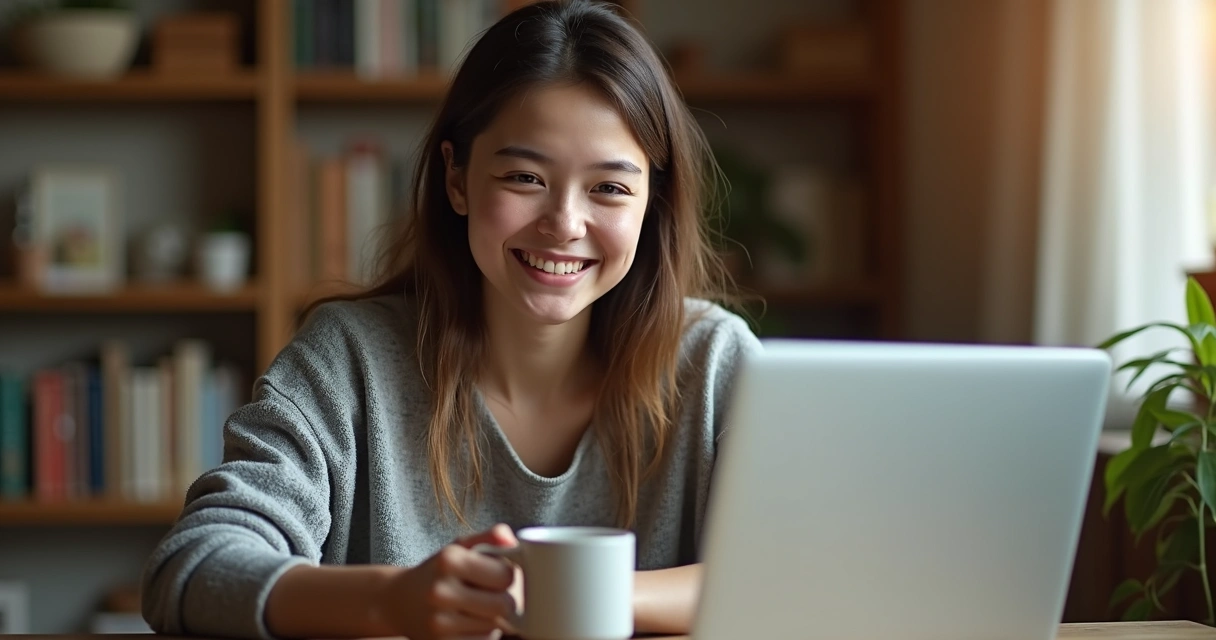 Pessoa em chamada de vídeo com psicólogo 
